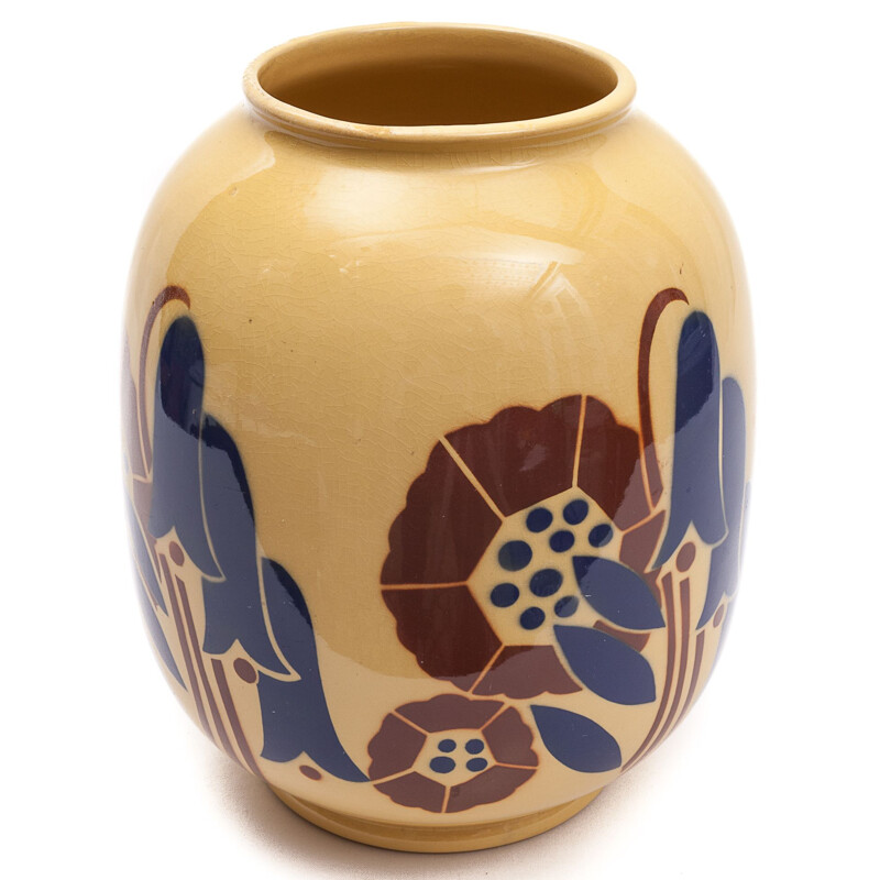 Vintage ceramic vase by Lunéville for Lafayette, 1930