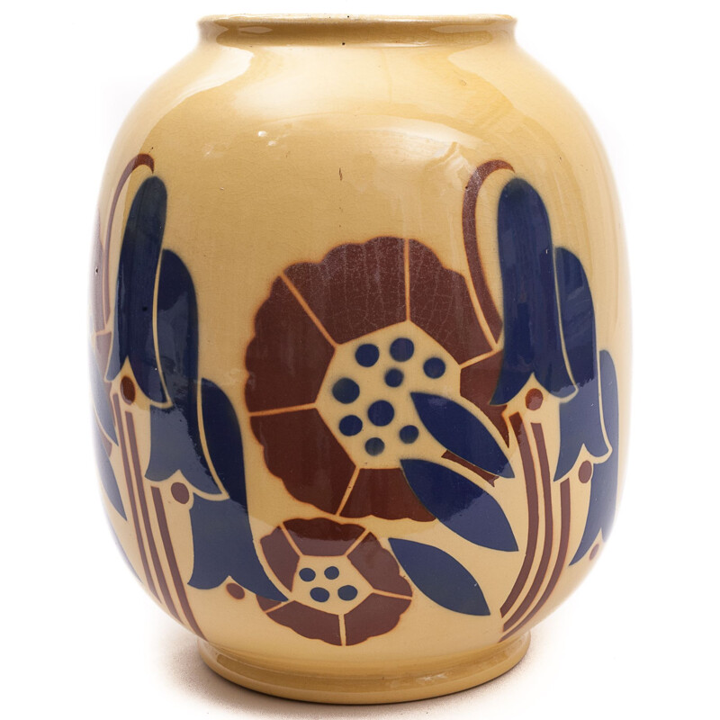 Vintage ceramic vase by Lunéville for Lafayette, 1930