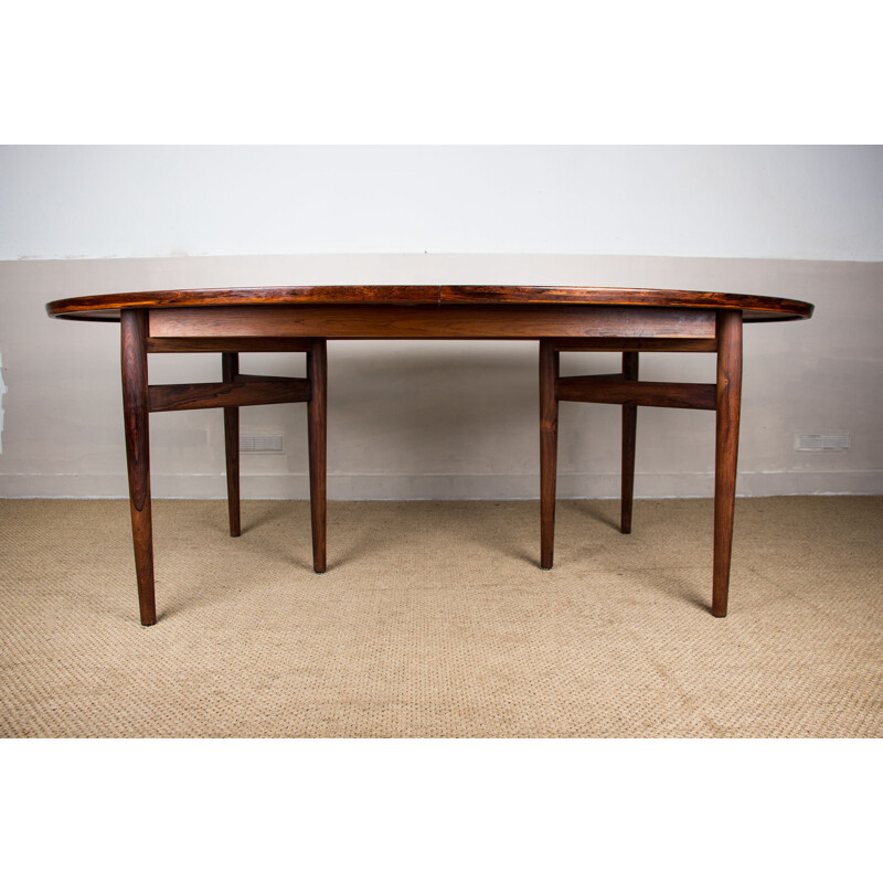 Danish vintage extendable table in Rio rosewood by Arne Vodder for Sibast, 1960