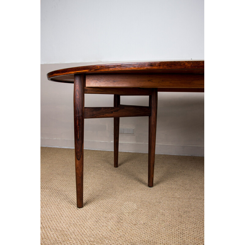 Danish vintage extendable table in Rio rosewood by Arne Vodder for Sibast, 1960