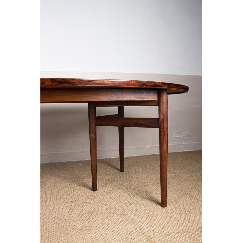 Danish vintage extendable table in Rio rosewood by Arne Vodder for Sibast, 1960