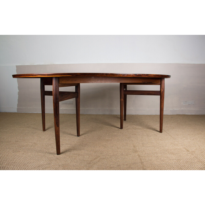 Danish vintage extendable table in Rio rosewood by Arne Vodder for Sibast, 1960