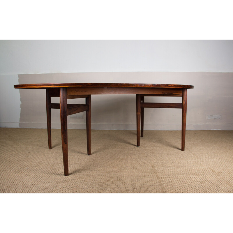 Table danoise vintage extensible en palissandre de Rio par Arne Vodder pour Sibast, 1960
