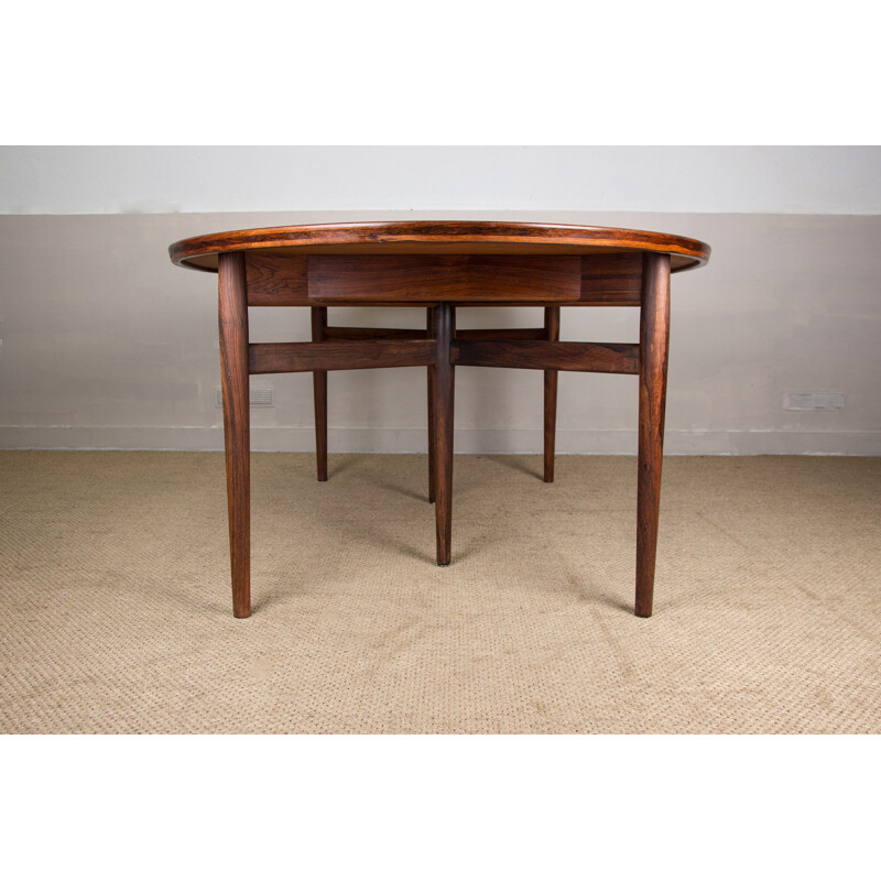 Danish vintage extendable table in Rio rosewood by Arne Vodder for Sibast, 1960