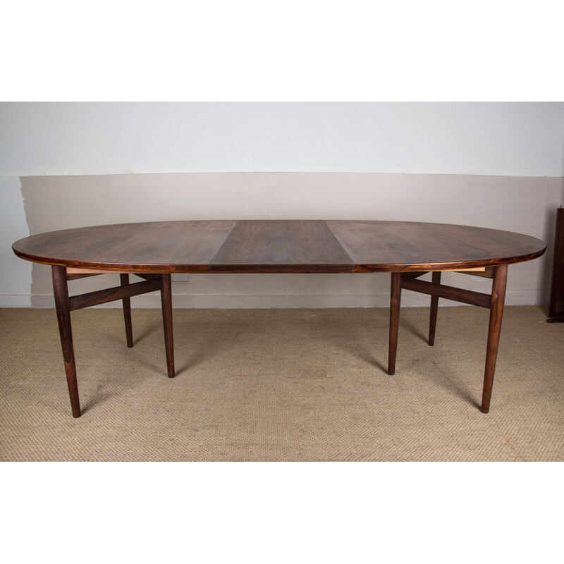 Danish vintage extendable table in Rio rosewood by Arne Vodder for Sibast, 1960