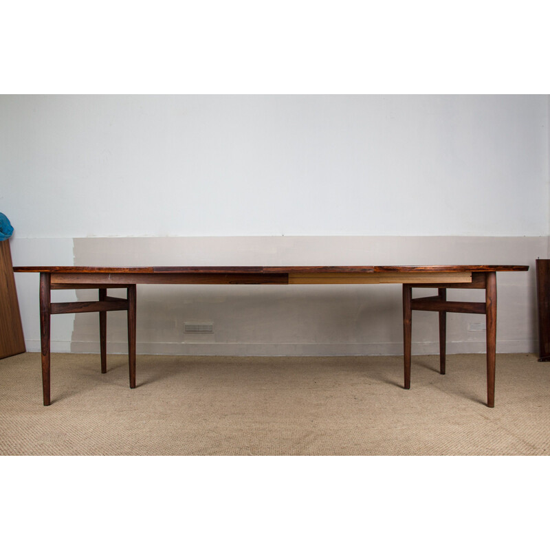 Danish vintage extendable table in Rio rosewood by Arne Vodder for Sibast, 1960