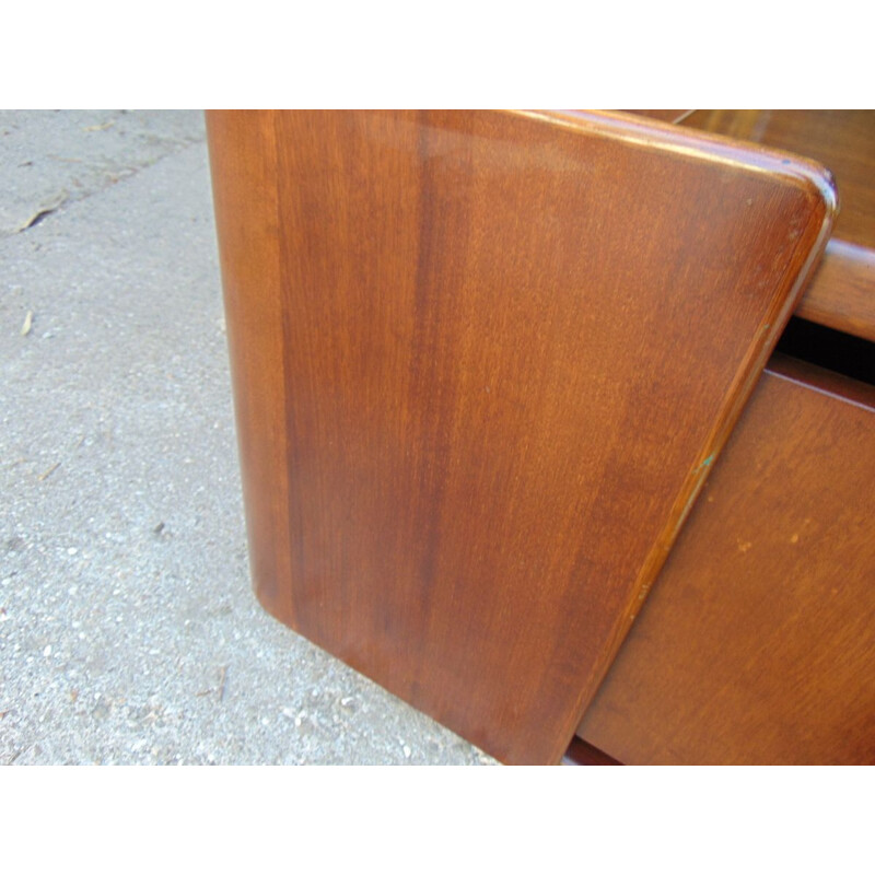 Vintage walnut coffee table with removable drawers, 1970s