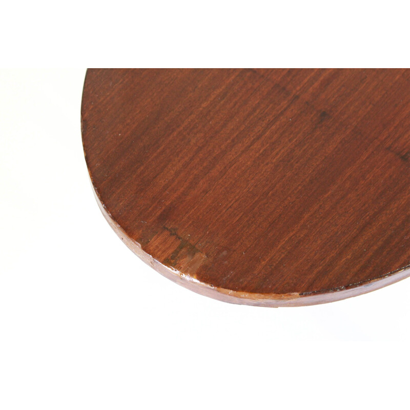 Scandinavian oval teak coffee table, 1950