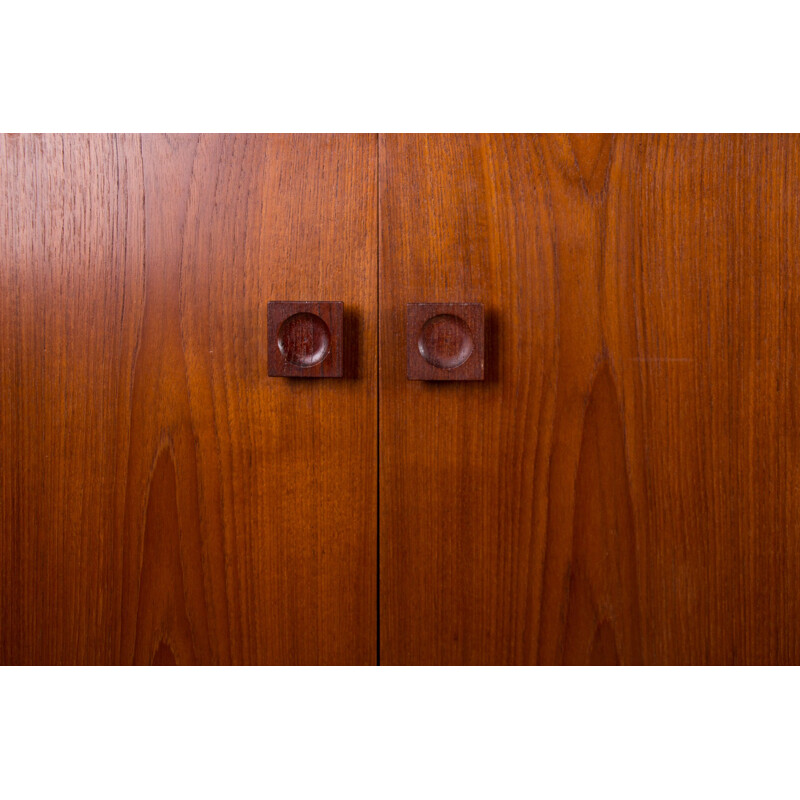 Vintage Swedish teak sideboard with 2 hinged doors, 1960