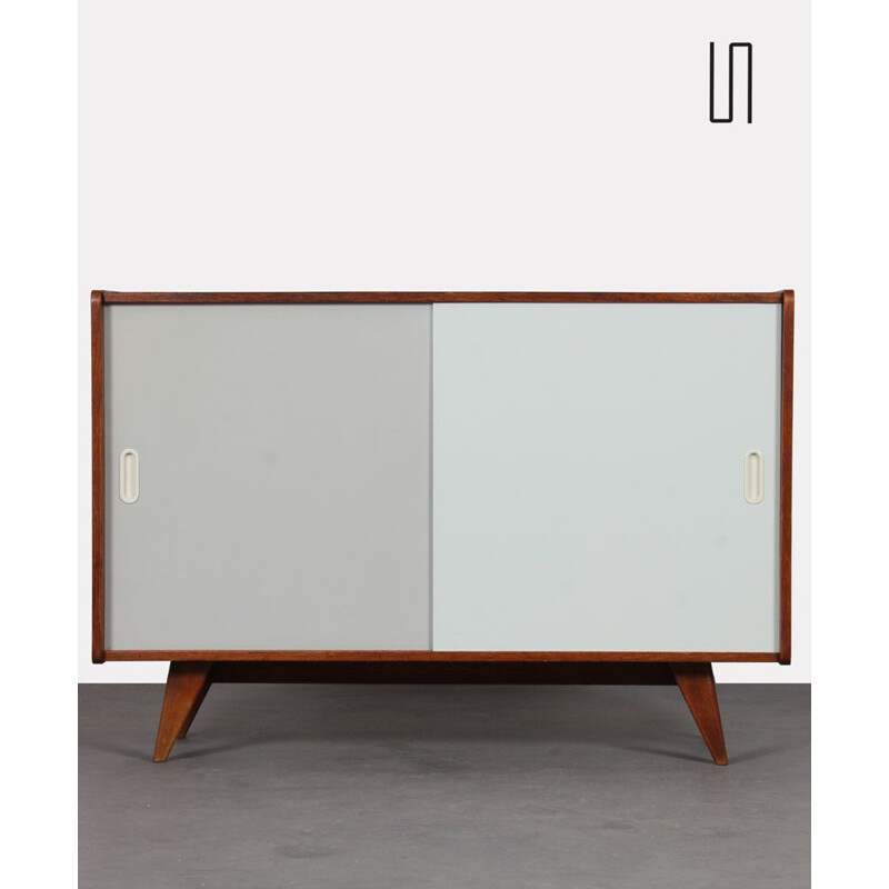 Vintage dark oakwood highboard by Jiri Jiroutek for Interier Praha, 1960