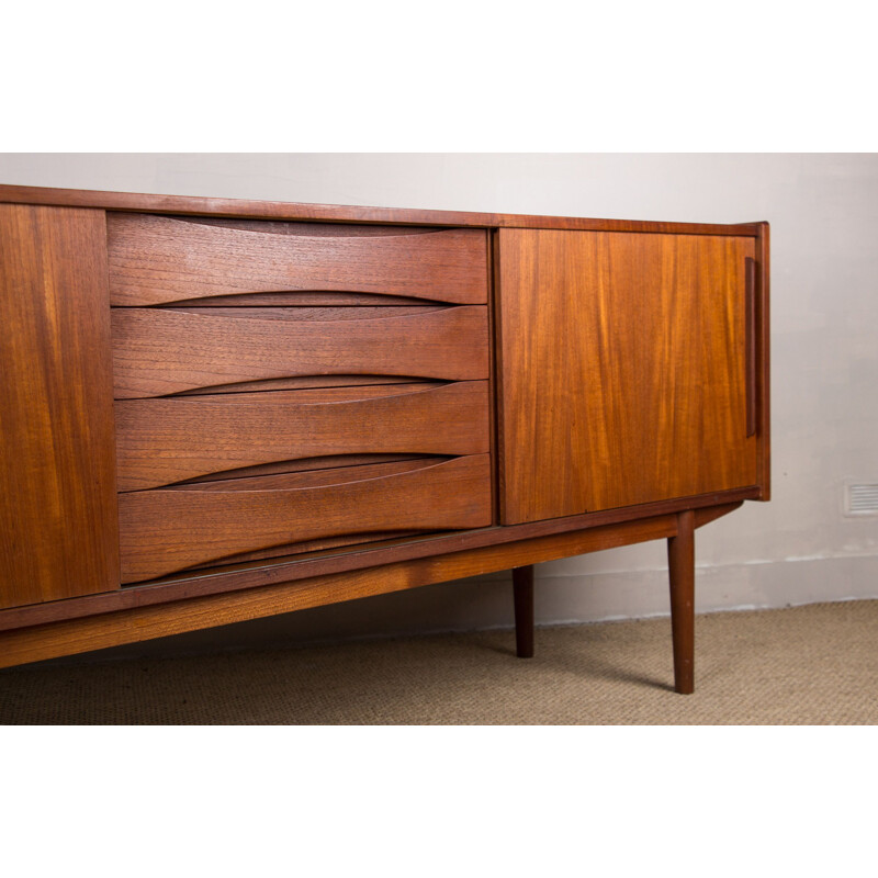 Vintage Danish teak sideboard with 4 large drawers in the centre, 1960