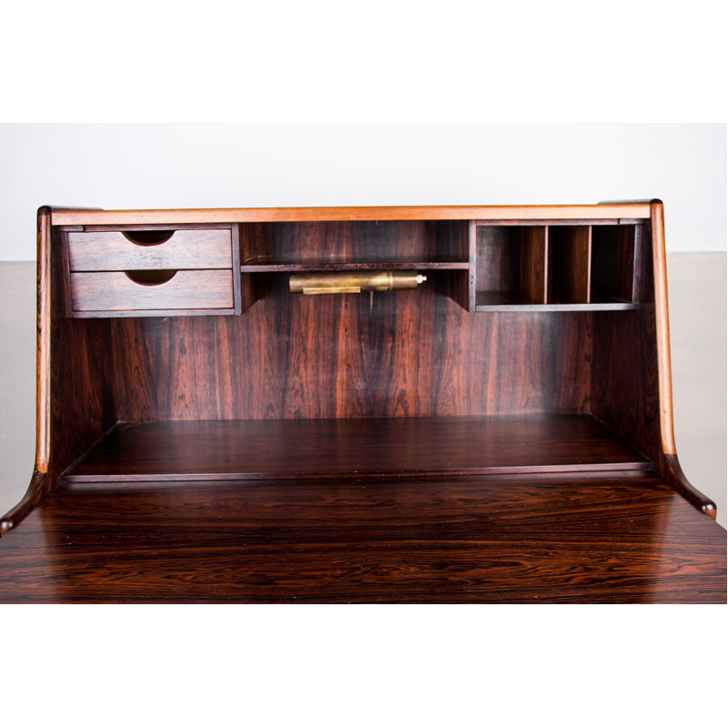 Vintage Danish Rio rosewood secretary model 37 by Arne Wahl Iversen for Vinde Mobelfabrik, 1960