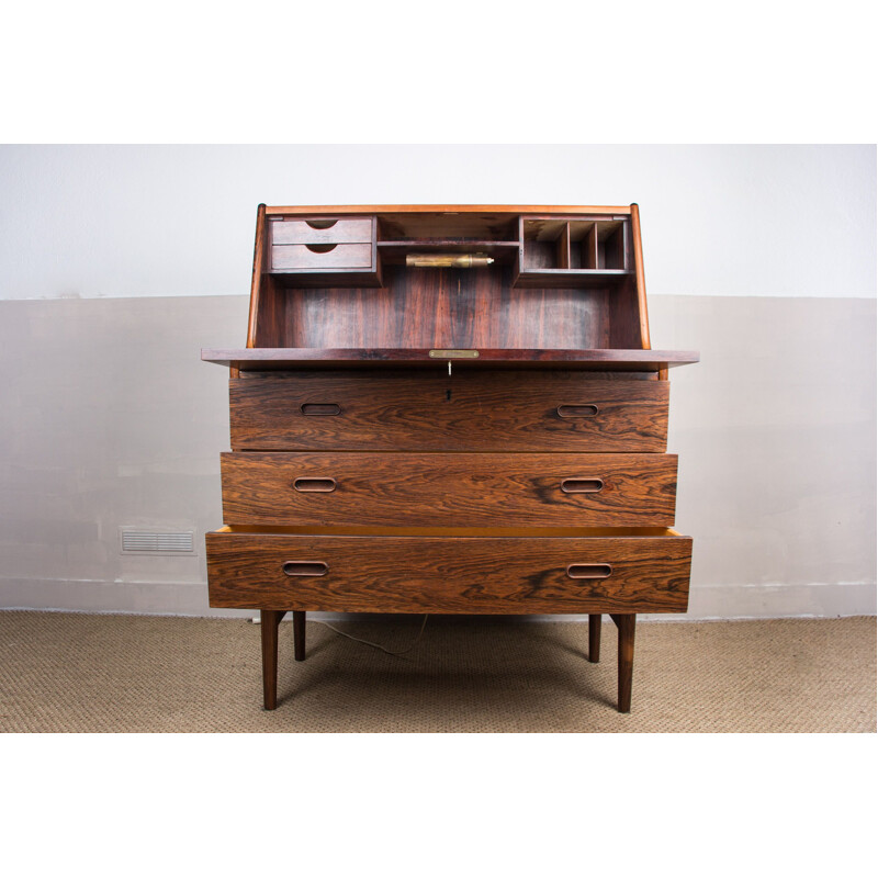 Vintage Danish Rio rosewood secretary model 37 by Arne Wahl Iversen for Vinde Mobelfabrik, 1960