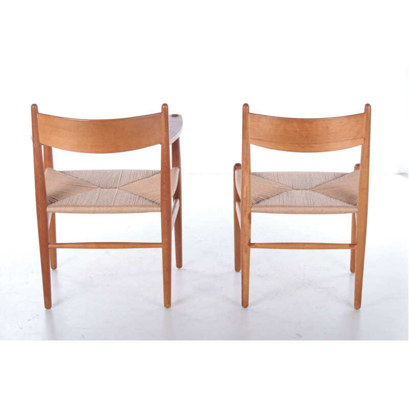 Set of 10 vintage "CH36" dining chairs by Hans Wegner for Carl Hansen & Søn, Denmark 1960s