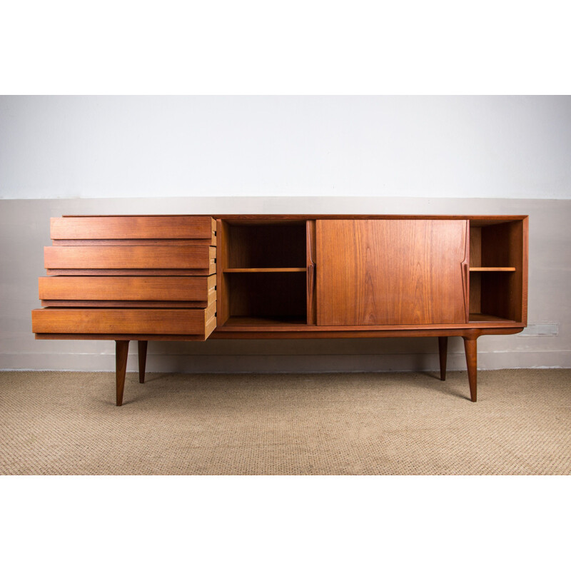 Vintage Danish teak sideboard by Gunni Omann for Omann Jun's Møbelfabrik, 1960