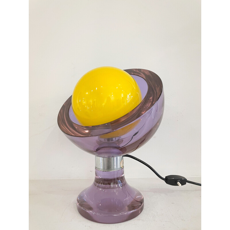 Lampe de table vintage en verre de Murano par Seguso Vetri D'arte