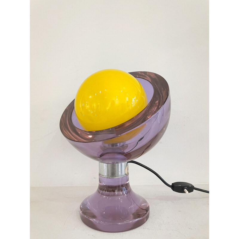 Mid-century Murano glass table lamp by Seguso Vetri D'arte