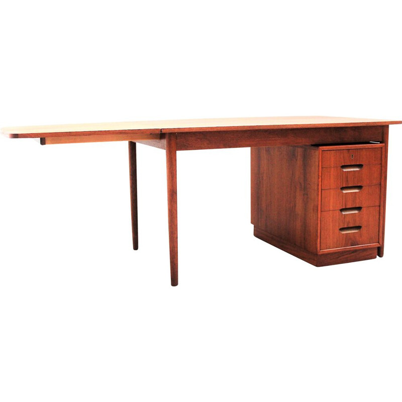 Scandinavisch vintage teak bureau van Hans Olsen