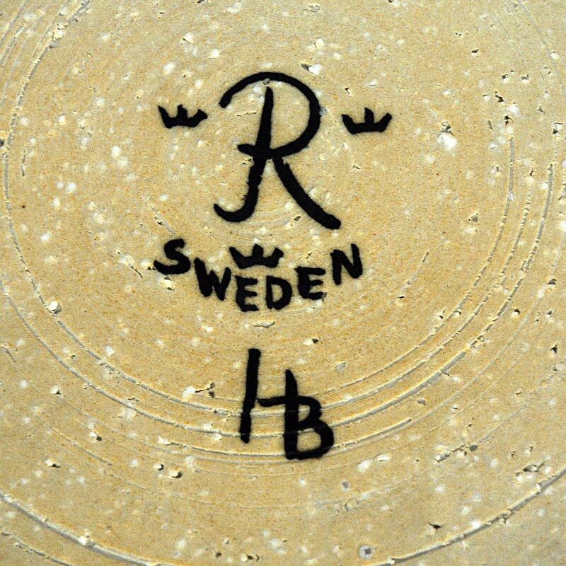 Vintage beige ceramic vase by Hertha Bengtsson for Rörstrand, Sweden 1960-1970s