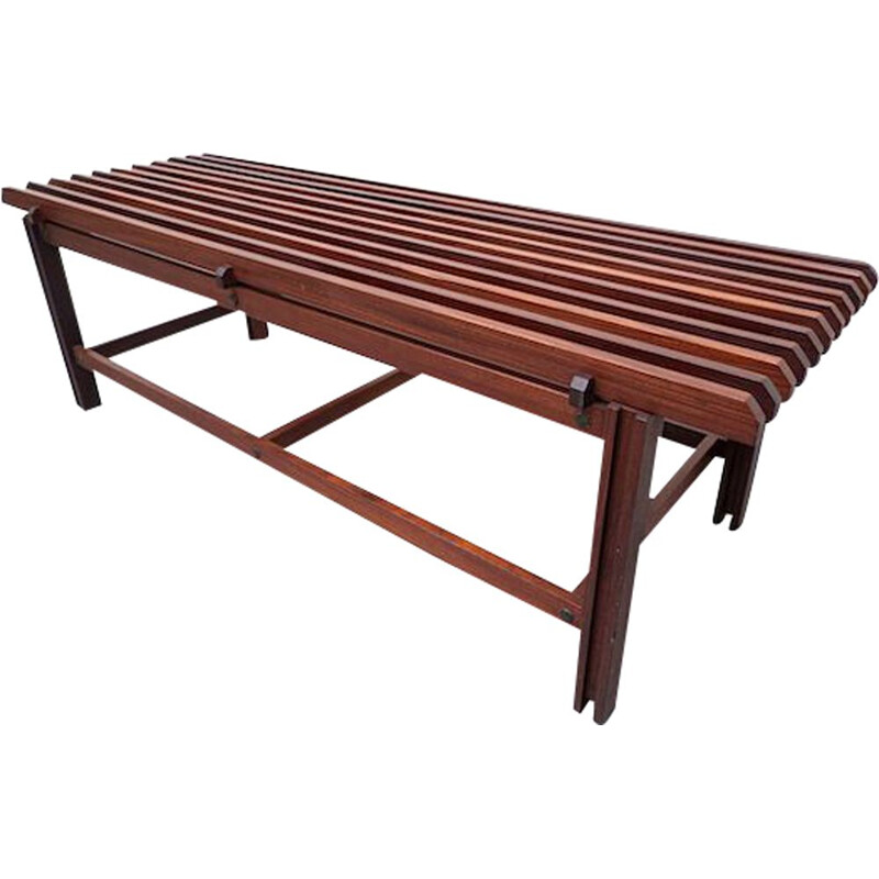 Mid-century Italian bench in teak, 1960s