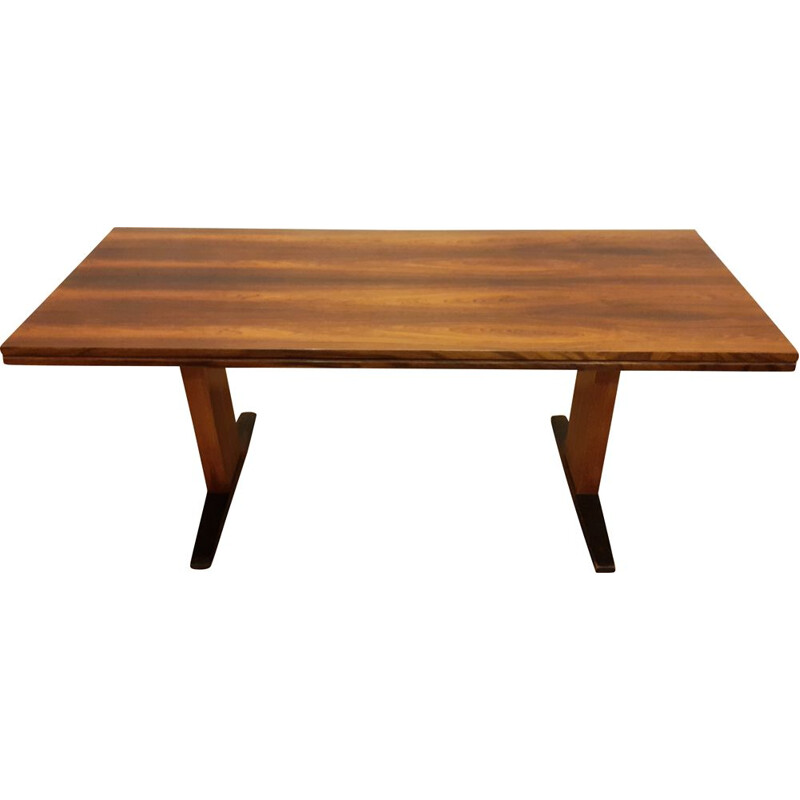 Vintage coffee table with double top in rosewood, Denmark 1960s