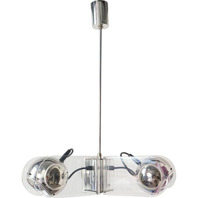 Plexiglas vintage eyeball pendant lamp by Insta Sensorette, Germany 1970s