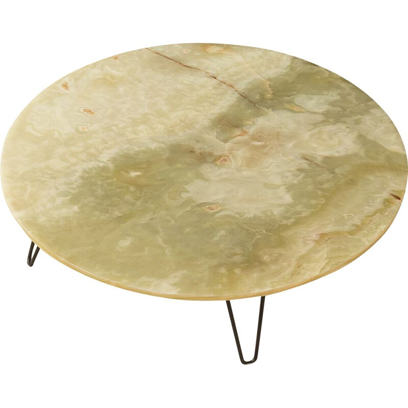 Onyx marble vintage coffee table, Germany 1960