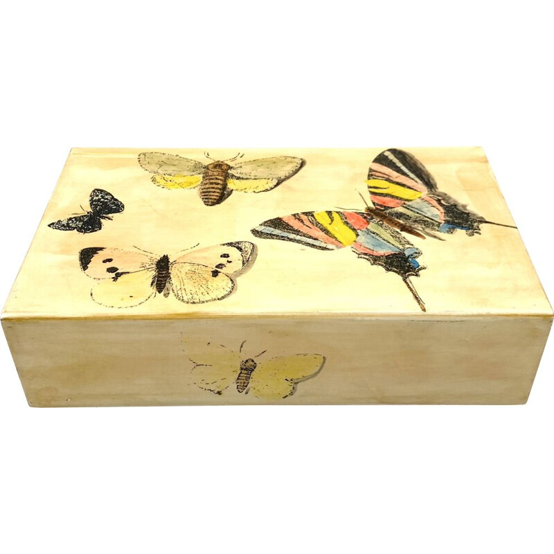 Boîte vintage "Papillons" par Piero Fornasetti, Italie 1950