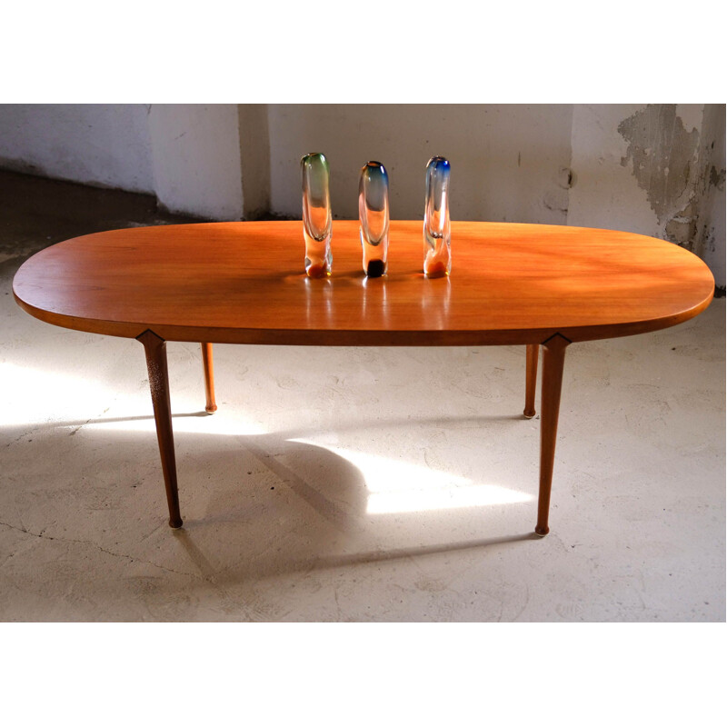 Teak vintage coffee table by Bendt Winge for Aase Dreieri, Norway 1960s