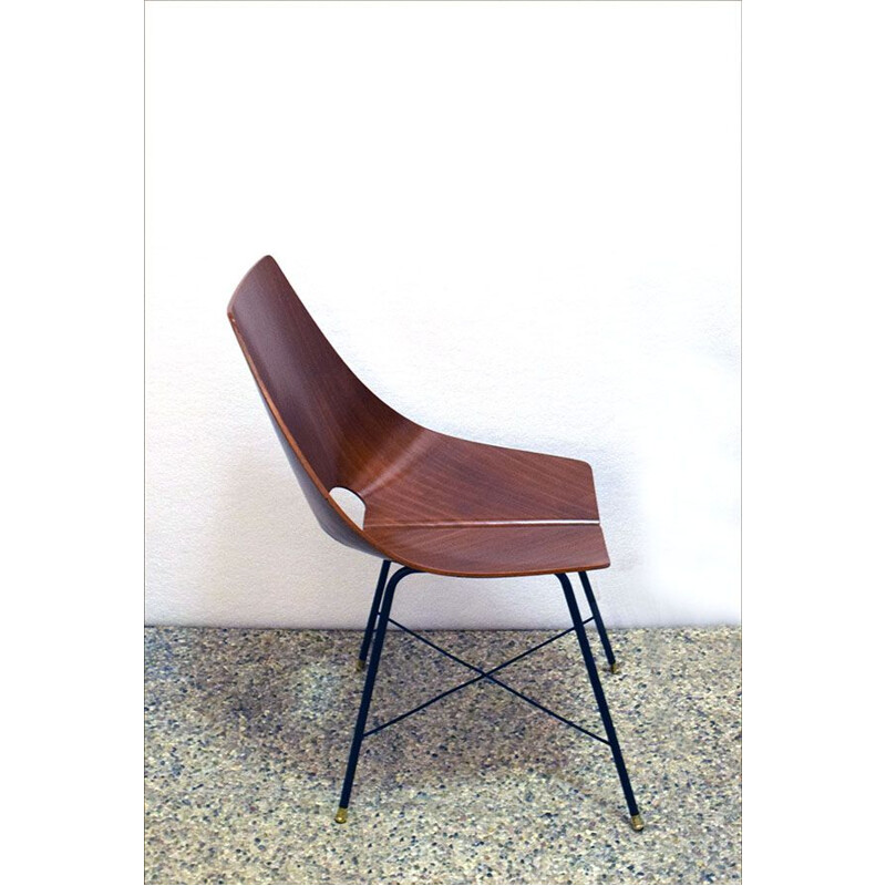 Set of 6 vintage rosewood chairs by Società Italiana Compensati Curvati, 1950s