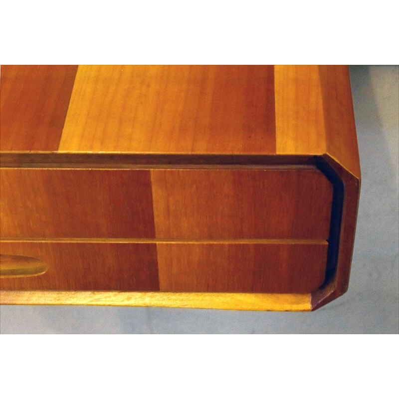 Vintage suspended console in wood by La Permanente Mobili Cantù, 1950s