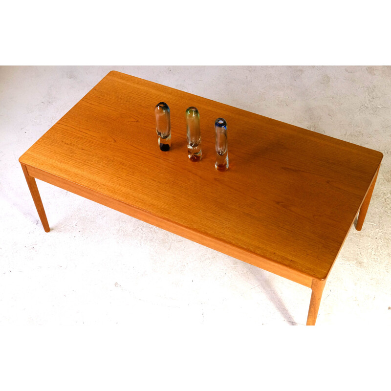 Teak vintage coffee table by Yngvar Sandström for Seffle Möbelfabrik, 1960s