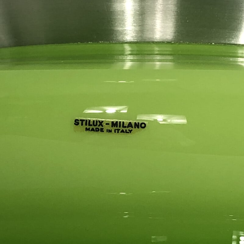 Lampada da tavolo vintage in vetro di Murano verde di Stilux Milano