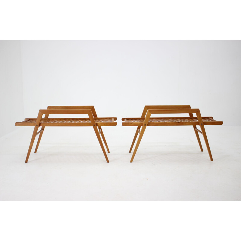 Pair of vintage plant shelves by Uluv, Czechoslovakia 1960s