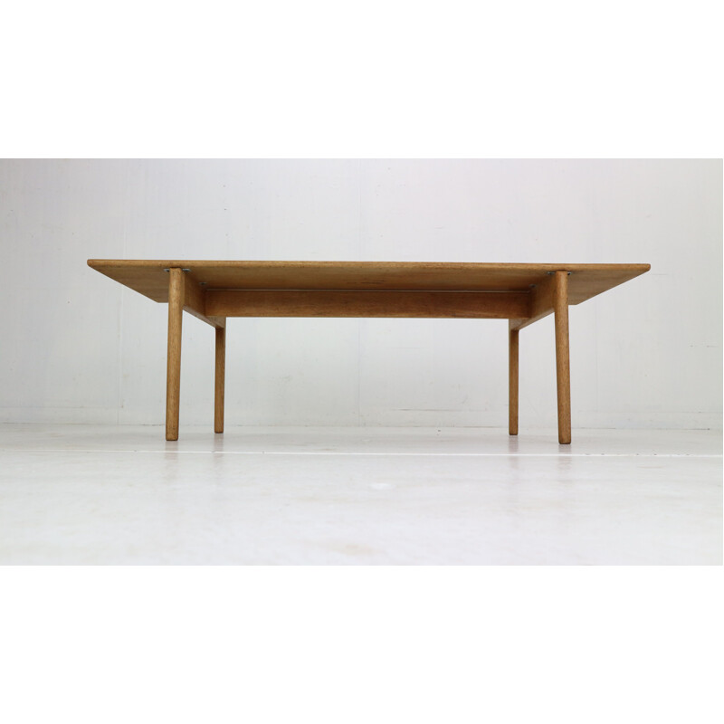 Vintage solid oakwood coffee table by Hans J Wegner, Denmark 1960s