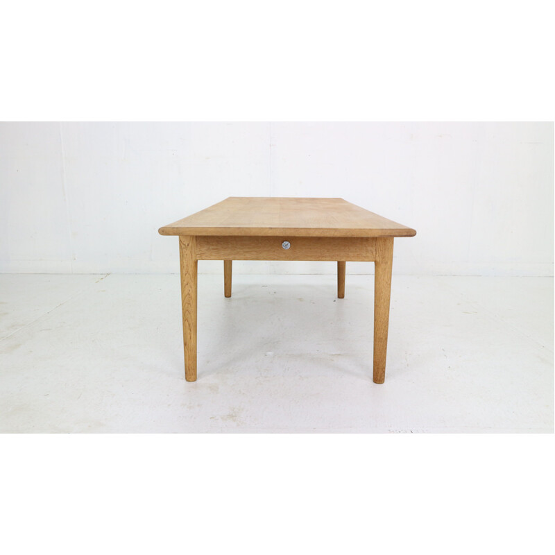 Vintage solid oakwood coffee table by Hans J Wegner, Denmark 1960s