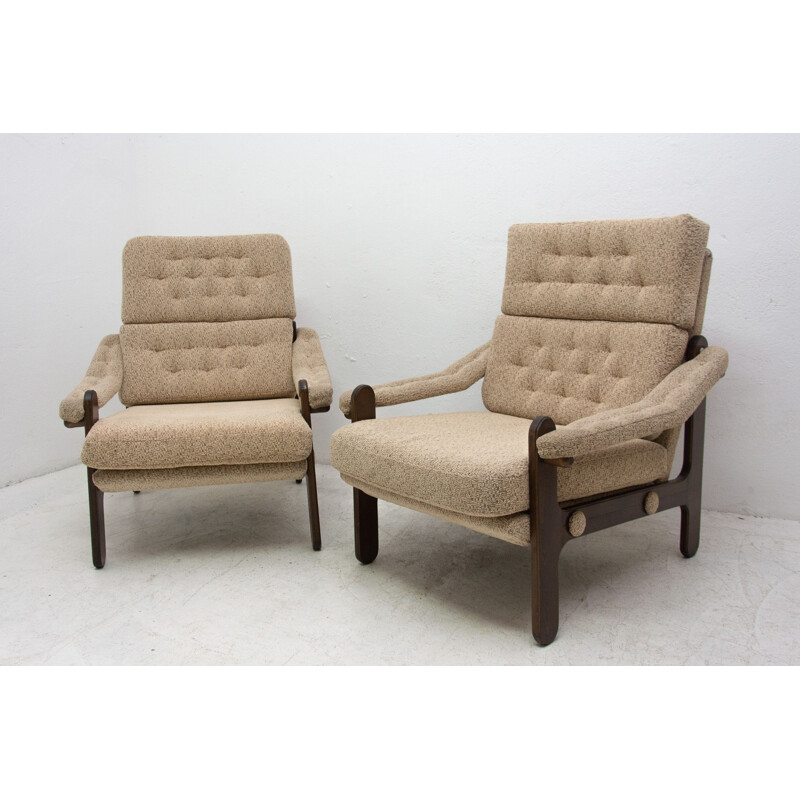 Pareja de sillones de estilo escandinavo vintage, 1970