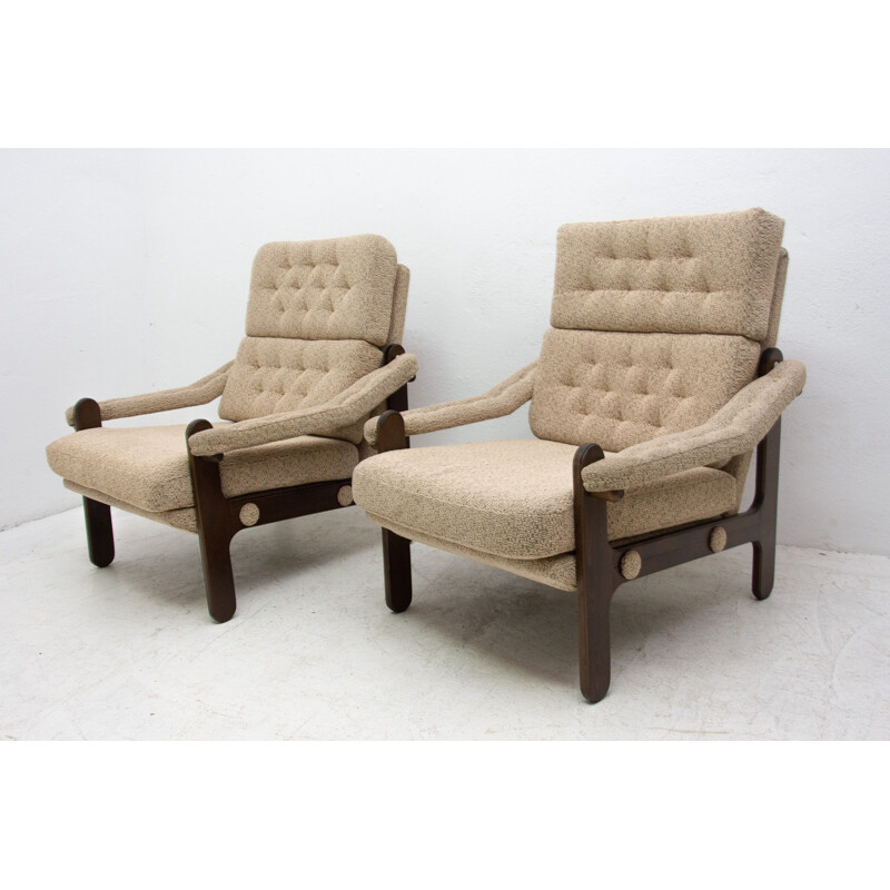 Paar Sessel im skandinavischen Vintage-Stil, 1970
