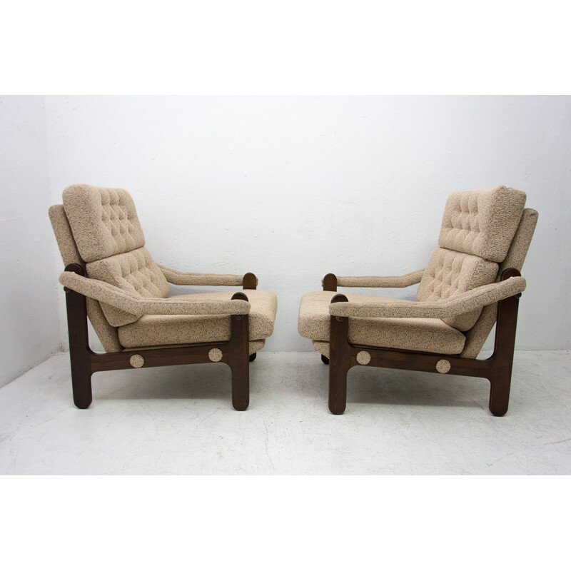 Pareja de sillones de estilo escandinavo vintage, 1970