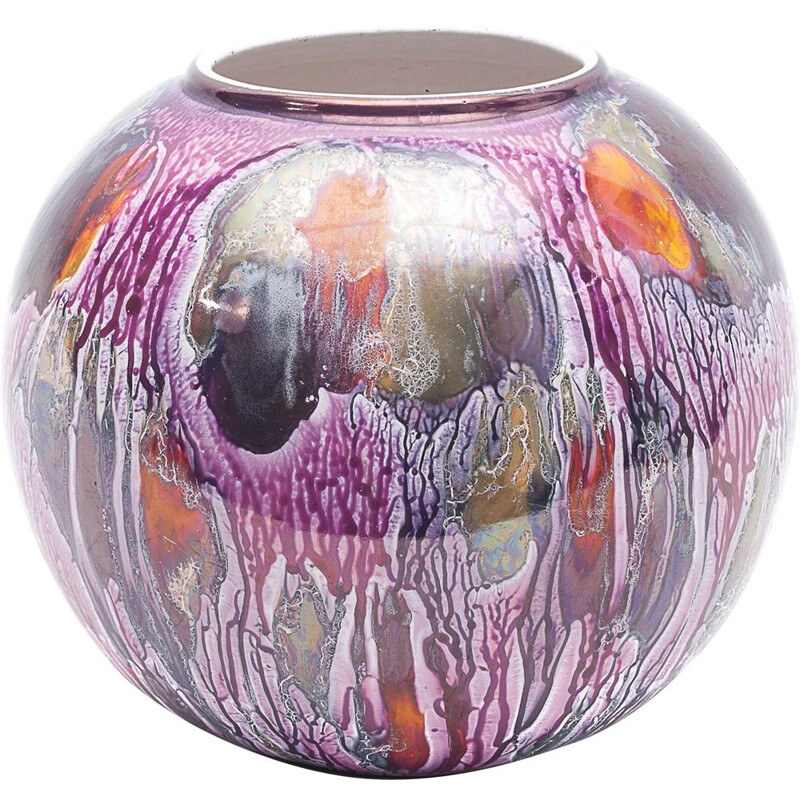 Vintage spherical vase by Scheurich, Germany 1960