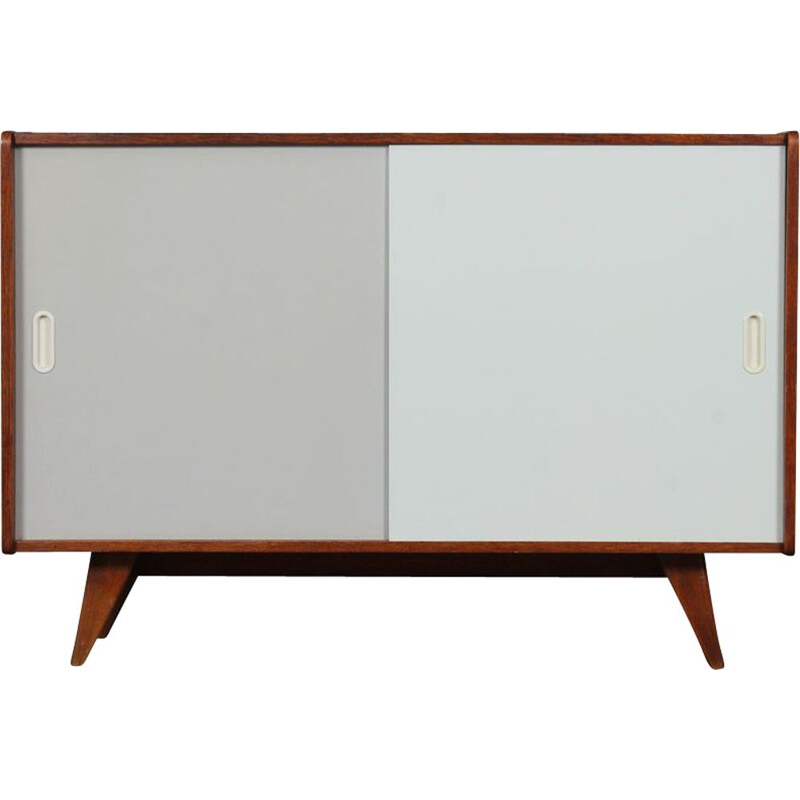 Vintage dark oakwood highboard by Jiri Jiroutek for Interier Praha, 1960