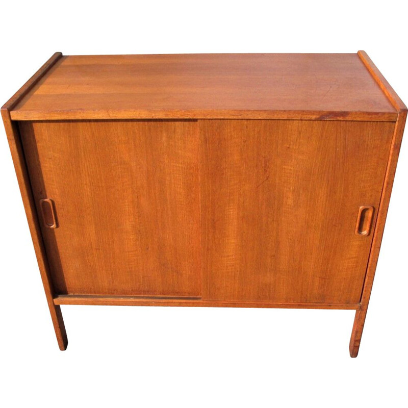 Vintage highboard with sliding doors, Denmark 1960s