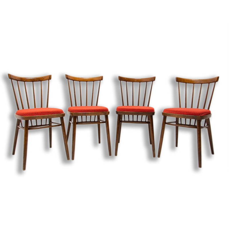 Set van 4 vintage stoelen van J.Kobylka voor Tatra Nabytok Pravenec, 1960