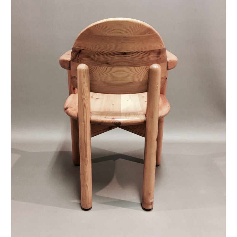 Vintage armchair in solid pine by Rainer Daumiller