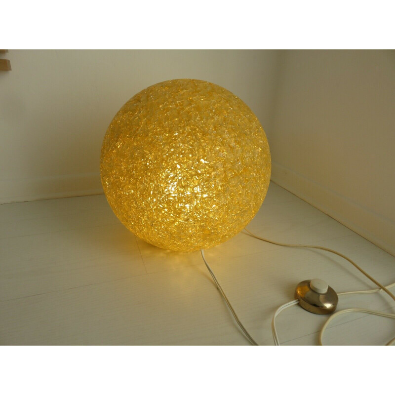 Vintage spherical resin floor lamp, France 1970
