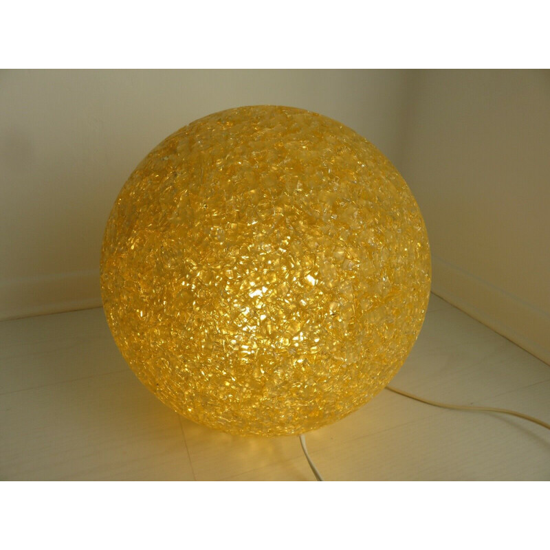 Vintage spherical resin floor lamp, France 1970