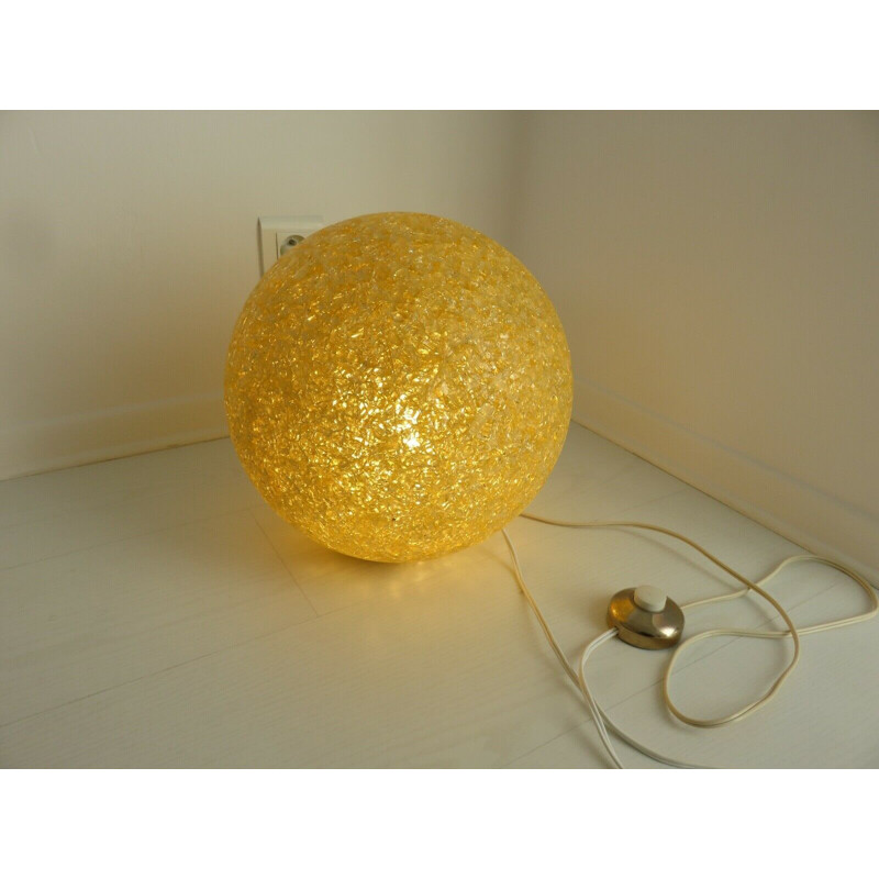 Vintage spherical resin floor lamp, France 1970