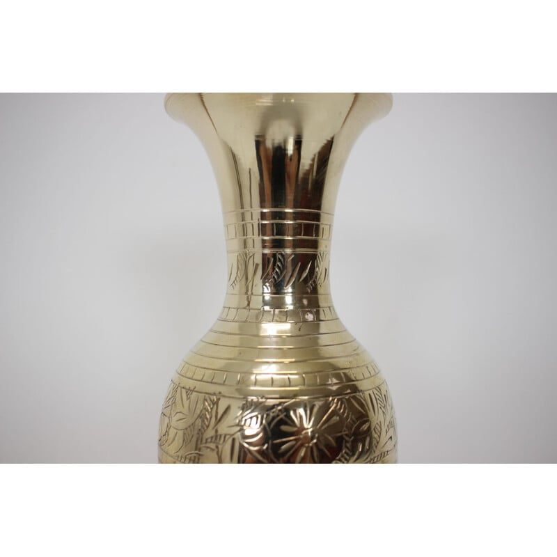 Mid-century brass vase, India 1960s