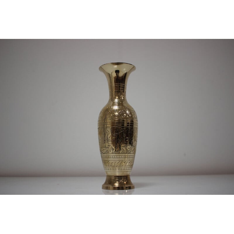 Mid-century brass vase, India 1960s