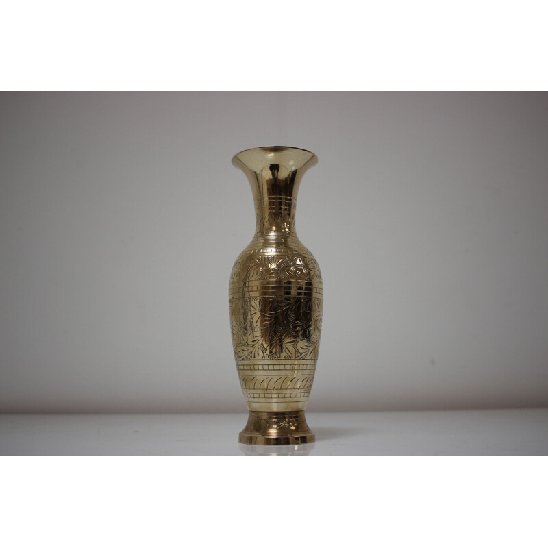 Mid-century brass vase, India 1960s